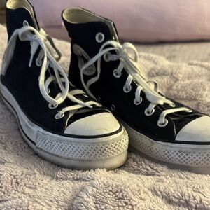 Converse Chuck Taylor All Stars Platform High-Top Sneakers – Women’s 8 Black